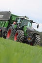 Fendt 942 Vario tractor with Fendt loader wagon Royalty Free Stock Photo